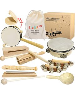 Stoie's International Wooden Music Set for Toddlers and Kids