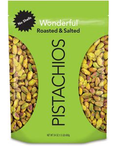 No Shells, Roasted & Salted, 24 Ounce Resealable Bag