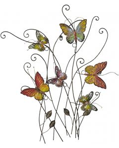 Large Colorful Butterflies Outdoor Metal Wall