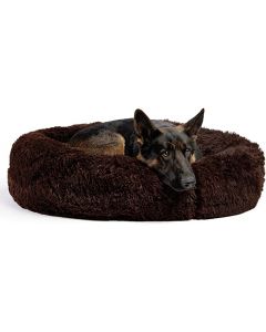 The Original Calming Donut Cat and Dog Bed in Shag