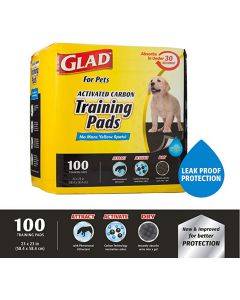 Glad for Pets Black Charcoal Puppy Pads-New