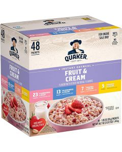 Quaker Instant Oatmeal, Fruit and Cream 4 Flavor Variety Pack